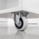 100mm Noise-Reducing Fixed Castor Grey Rubber Wheel Roller Bearing Top Plate 160kg Load Capacity 1
