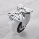 100mm Noise-Reducing Fixed Castor Grey Rubber Wheel Roller Bearing Top Plate 160kg Load Capacity 2
