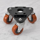 100mm Scene Shifter Castor Orange Polyurethane on Aluminium Wheels Top Plate 460kg Load Capacity 2