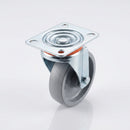 100mm Swivel Castor Grey Cast Iron Wheel Top Plate 140kg Load Capacity 2