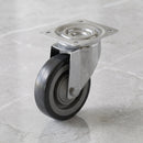100mm Swivel Castor Grey Electro Conductive Polyurethane Wheel Top Plate 150kg Load Capacity 1