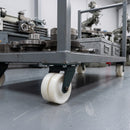 100mm Twin Wheel Swivel Gantry Castor White Nylon Wheel Top Plate 900kg Load Capacity 1