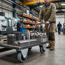 100mm Fixed Castor With Grey Rubber on Polypropylene Wheel & 4-Bolt-Hole - 80kg Load Capacity