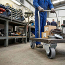 100mm Fixed Castor With Grey Rubber on Polypropylene Wheel & 4-Bolt-Hole - 80kg Load Capacity