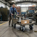 100mm Fixed Castor With Grey Rubber on Polypropylene Wheel & 4-Bolt-Hole - 80kg Load Capacity