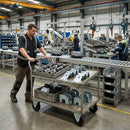 100mm Pressed Steel Fixed Castor with Black Rubber on Polypropylene Wheel - 75kg Load Capacity