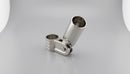 Nickel Plated Angled Tube Bracket 28mm OD