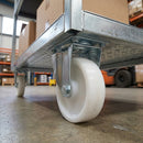 150mm Pressed Steel Fixed Castor – 180kg Load Capacity