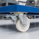 125mm Leading Brake Castor White Nylon Wheel Ball Bearing Top Plate 700kg Load Capacity 3