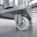 125mm Swivel Castor White Nylon Wheel Ball Bearing Top Plate 700kg Load Capacity 1