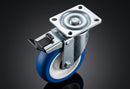 150mm Braked Castor – Polyurethane Wheel on Nylon Centre
