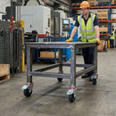 100mm Braked Swivel Bolt Hole Castor | Black Rubber Wheel | 75kg Capacity