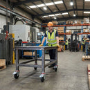 100mm Braked Swivel Bolt Hole Castor | Black Rubber Wheel | 75kg Capacity