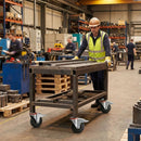 100mm Braked Swivel Bolt Hole Castor | Black Rubber Wheel | 75kg Capacity