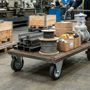 150mm Pressed Steel Fixed Castor Wheel - Black Rubber on Pressed Steel - 130kg Load Capacity