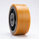 Yellow Polyurethane Wheel 150mm with 20mm Ball Journal Bearing