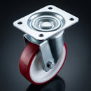 125mm Swivel Castor 300kg Load Capacity Red Polyurethane Wheel