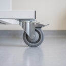 160mm Braked Swivel Castor Grey Electro Conductive Polyurethane Wheel Top Plate 350kg Load Capacity 1