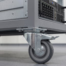 160mm Braked Swivel Castor Grey Electro Conductive Polyurethane Wheel Top Plate 350kg Load Capacity 3