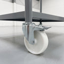 160mm Braked Swivel Castor White Nylon Wheel Roller Bearing 12mm Bolt Hole 200kg Load Capacity 3