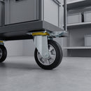 160mm Directional Lock Castor Black Rubber on Aluminium Wheel Ball Bearing Top Plate 400kg Load Capacity 3