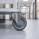 160mm Directional Lock Castor Grey Electro Conductive Polyurethane Wheel Top Plate 350kg Load Capacity 2