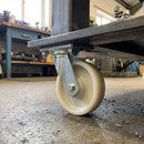 160mm Directional Lock Castor White Cast Nylon Wheel Ball Bearing Top Plate 900kg Load Capacity 1