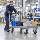 160mm Fixed Castor Grey Electro Conductive Polyurethane Wheel Top Plate 350kg Load Capacity 3