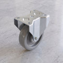 160mm Fixed Castor Grey Electro Conductive Polyurethane Wheel Top Plate 350kg Load Capacity 4