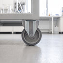 160mm Fixed Castor Grey Electro Conductive Polyurethane Wheel Top Plate 350kg Load Capacity 5