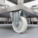 160mm Fixed Castor White Nylon Wheel Ball Bearing Top Plate 700kg Load Capacity 1