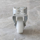 160mm Fixed Castor White Nylon Wheel Ball Bearing Top Plate 700kg Load Capacity 2