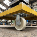 160mm Fixed Fabricated Castor White Nylon Wheel Ball Bearing Top Plate 900kg Load Capacity 3