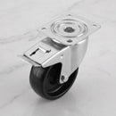 160mm High Temperature Braked Castor Black Phenolic Wheel Top Plate 250kg Load Capacity 2