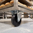 160mm High Temperature Fixed Castor Black Phenolic Wheel Top Plate 250kg Load Capacity 4