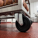 160mm High Temperature Swivel Castor Black Phenolic Wheel Top Plate 250kg Load Capacity 1