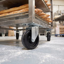 160mm High Temperature Swivel Castor Black Phenolic Wheel Top Plate 250kg Load Capacity 3