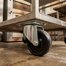 160mm High Temperature Swivel Castor Black Phenolic Wheel Top Plate 250kg Load Capacity 4
