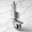 160mm Medium Duty Braked Swivel Jacking Castor Grey Rubber on Polypropylene Wheel Roller Bearing 76mm Lift 150kg Load Capacity 2