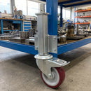 160mm Medium Duty Braked Swivel Jacking Castor Maroon Polyurethane on Nylon Wheel Roller Bearing 76mm Lift 200kg Load Capacity 3