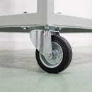 160mm Swivel Castor Black Anti-Static Rubber Wheel Roller Bearing Top Plate 135kg Load Capacity 1
