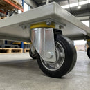 160mm Swivel Castor Black Rubber on Aluminium Wheel Ball Bearing Top Plate 400kg Load Capacity 1