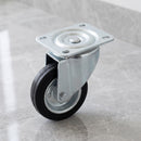 160mm Swivel Castor Black Rubber on Pressed Steel Wheel Roller Bearing Top Plate 160kg Load Capacity 2