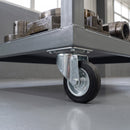 160mm Swivel Castor Black Rubber on Pressed Steel Wheel Roller Bearing Top Plate 160kg Load Capacity 5