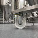 160mm Swivel Castor White Nylon Wheel Ball Bearing Top Plate 700kg Load Capacity 4