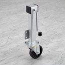 160mm Swivel Jacking Castor Black Rubber Wheel Ball Bearing 200mm Lift 300kg Load Capacity 2