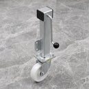 160mm Swivel Jacking Castor White Nylon Wheel Roller Bearing 200mm Lift 600kg Load Capacity 2