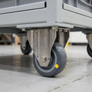 60mm Fixed Castor with ESD Rubber Wheel – 40kg Load Capacity