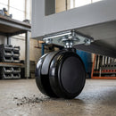 75mm Twin Wheel Castor with Plate