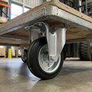 100mm Fixed Castor with Anti-Static Rubber Wheel